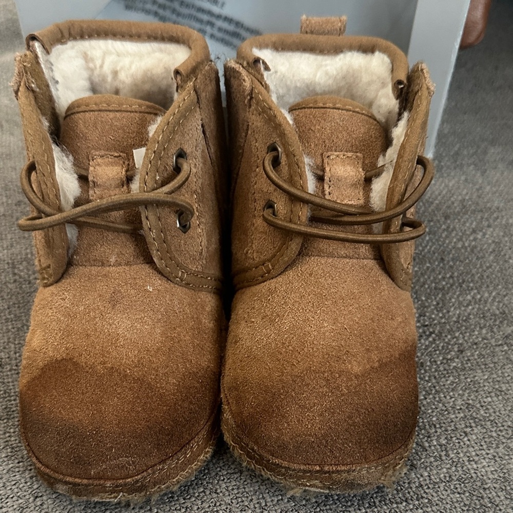UGG Tan Kids Boots with Cozy Lining